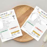 Christian First & Last Day of Homeschool Interview Printable | Faith-Based Homeschool Keepsake | Bible Reflection Worksheet | Christian School Memory