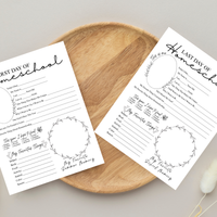 Minimalist First & Last Day of Homeschool Printable | Homeschool Interview Worksheet | Homeschool Memory Book | School Year Keepsake