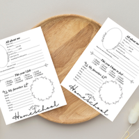 First & Last Day of Homeschool Interview Printable | Minimalist Homeschool Memory Page | All About Me Worksheet | Homeschool Keepsake Activity
