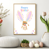 Easter Bunny Handprint Craft Printable for Kids | Spring Keepsake Art Activity | Happy Easter Printable PDF