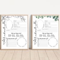 All About Me Printable | Eucalyptus & Botanical Leaves | Student Interview Worksheet | Homeschool Keepsake Activity