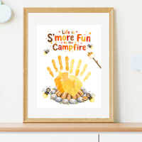 Campfire Handprint Craft Printable | Life Is S'more Fun by the Campfire | Summer & Fall Camping Keepsake | Campfire Activity for Kids