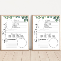 First & Last Day of Homeschool Interview Printable | Eucalyptus Homeschool Memory Page | All About Me Worksheet | Homeschool Keepsake Activity