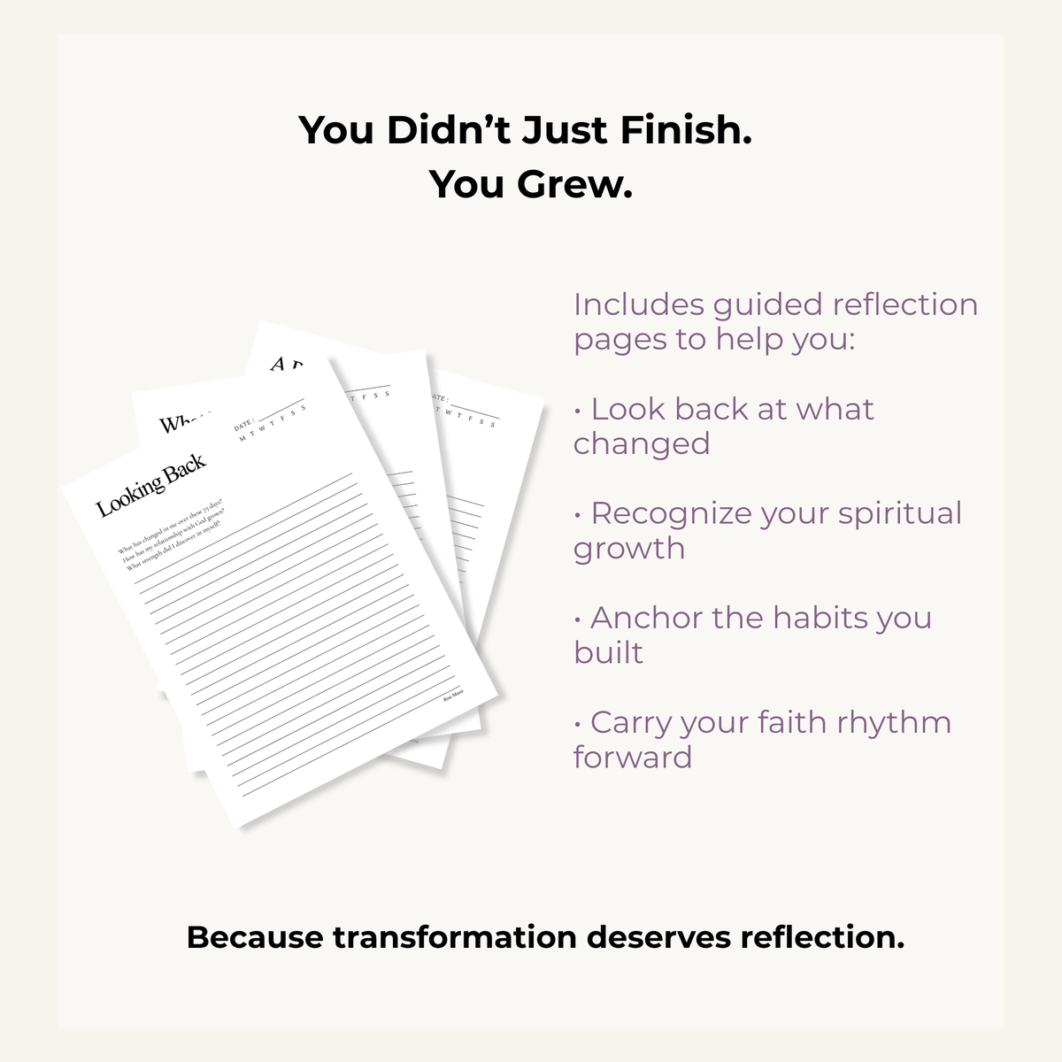 Product packaging with reflection pages and text on a light background