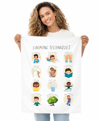 Calming Techniques Wall Tapestry – Emotional Regulation & Learning Support