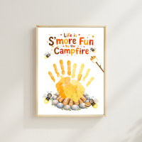 Campfire Handprint Craft Printable | Life Is S'more Fun by the Campfire | Summer & Fall Camping Keepsake | Campfire Activity for Kids