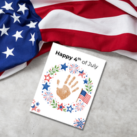 4th of July Handprint Wreath Craft for Kids | Patriotic Preschool & Kindergarten Activity | Independence Day Printable