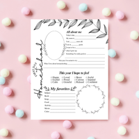 Minimalist First & Last Day of Homeschool Interview Printable | Homeschool Memory Page | Black Botanical Keepsake | Homeschool Reflection Worksheet