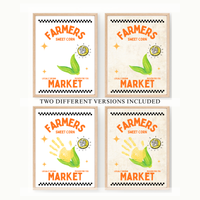 Farmers Market Sweet Corn Handprint Craft Printable, Corn Handprint Keepsake, Fall Harvest Activity, Preschool Kindergarten Thanksgiving PDF
