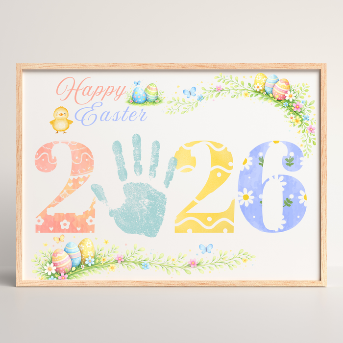 Easter 2026 Handprint Craft Printable | Happy Easter Keepsake | Kids Easter Art PDF