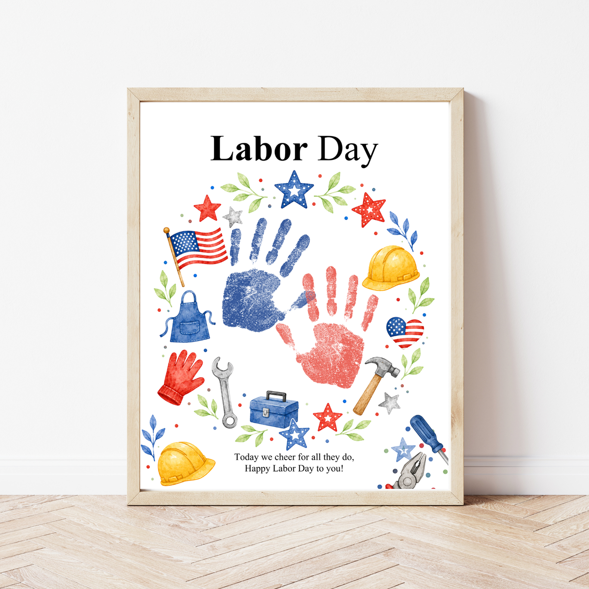 Labor Day Handprint Craft | Printable Labor Day Keepsake Activity for Preschool & Kindergarten