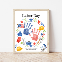 Labor Day Handprint Craft | Printable Labor Day Keepsake Activity for Preschool & Kindergarten