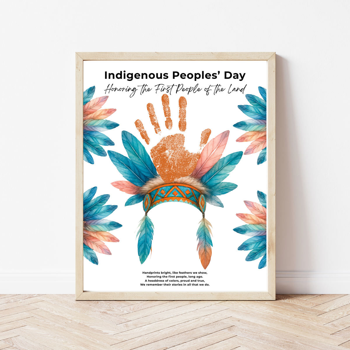 Indigenous Peoples' Day Handprint Craft | Native American Heritage Printable | Preschool & Kindergarten Keepsake Activity