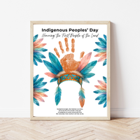 Indigenous Peoples' Day Handprint Craft | Native American Heritage Printable | Preschool & Kindergarten Keepsake Activity