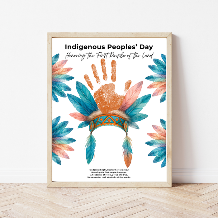Indigenous Peoples' Day Handprint Craft | Native American Heritage Printable | Preschool & Kindergarten Keepsake Activity