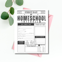 First Day of Homeschool Interview Printable | Homeschool Newspaper Activity | Back to Homeschool Keepsake | All About Me Worksheet