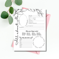 All About Me Printable | Eucalyptus & Botanical Leaves | Student Interview Worksheet | Homeschool Keepsake Activity