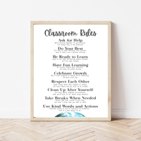 Classroom Rules Printable Poster Set | Classroom Decor | Preschool, Kindergarten & Elementary Classroom Expectations