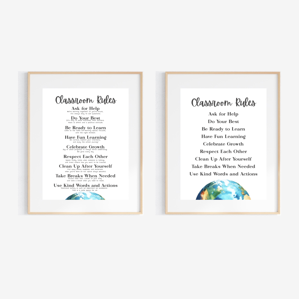 Classroom Rules Printable Poster Set | Classroom Decor | Preschool, Kindergarten & Elementary Classroom Expectations