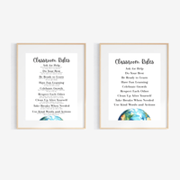 Classroom Rules Printable Poster Set | Classroom Decor | Preschool, Kindergarten & Elementary Classroom Expectations