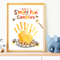 Campfire Handprint Craft Printable | Life Is S'more Fun by the Campfire | Summer & Fall Camping Keepsake | Campfire Activity for Kids