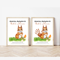 Christian Fall Squirrel Handprint Craft Printable | Acorns Autumn & God’s Love | Bible Fall Activity for Kids | 1 John 3:1 Keepsake