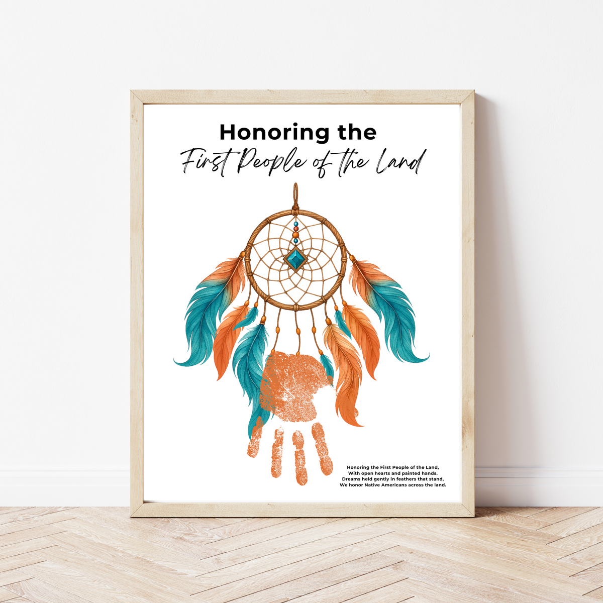 Honoring the First People of the Land Dreamcatcher Handprint Craft | Native American Heritage Month Printable