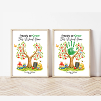 Ready to Grow This School Year Handprint Craft Printable, First Day of School Keepsake, Apple Tree Handprint Activity, Preschool Kindergarten PDF