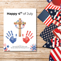 Christian 4th of July Handprint Craft for Kids | Patriotic Preschool & Kindergarten Activity | Faith-Based Printable