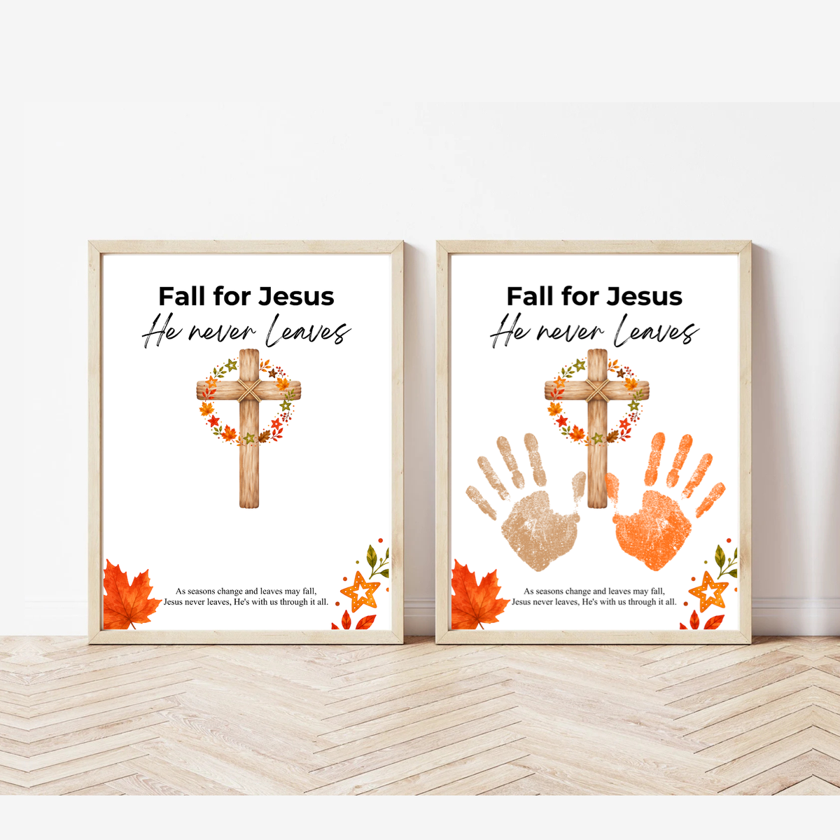 Fall for Jesus Cross Handprint Craft | Christian Fall Printable | Autumn Keepsake for Kids