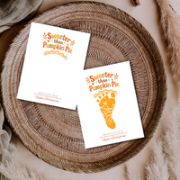 Pumpkin Pie Footprint Craft Printable, Sweeter Than Pumpkin Pie Keepsake, Baby Footprint Art, Thanksgiving Craft for Kids, Fall Printable PDF