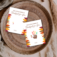 This Little Turkey Is Thankful for You Handprint Craft Printable, Thanksgiving Turkey Keepsake, Fall Handprint Activity for Kids, Preschool Kindergarten PDF