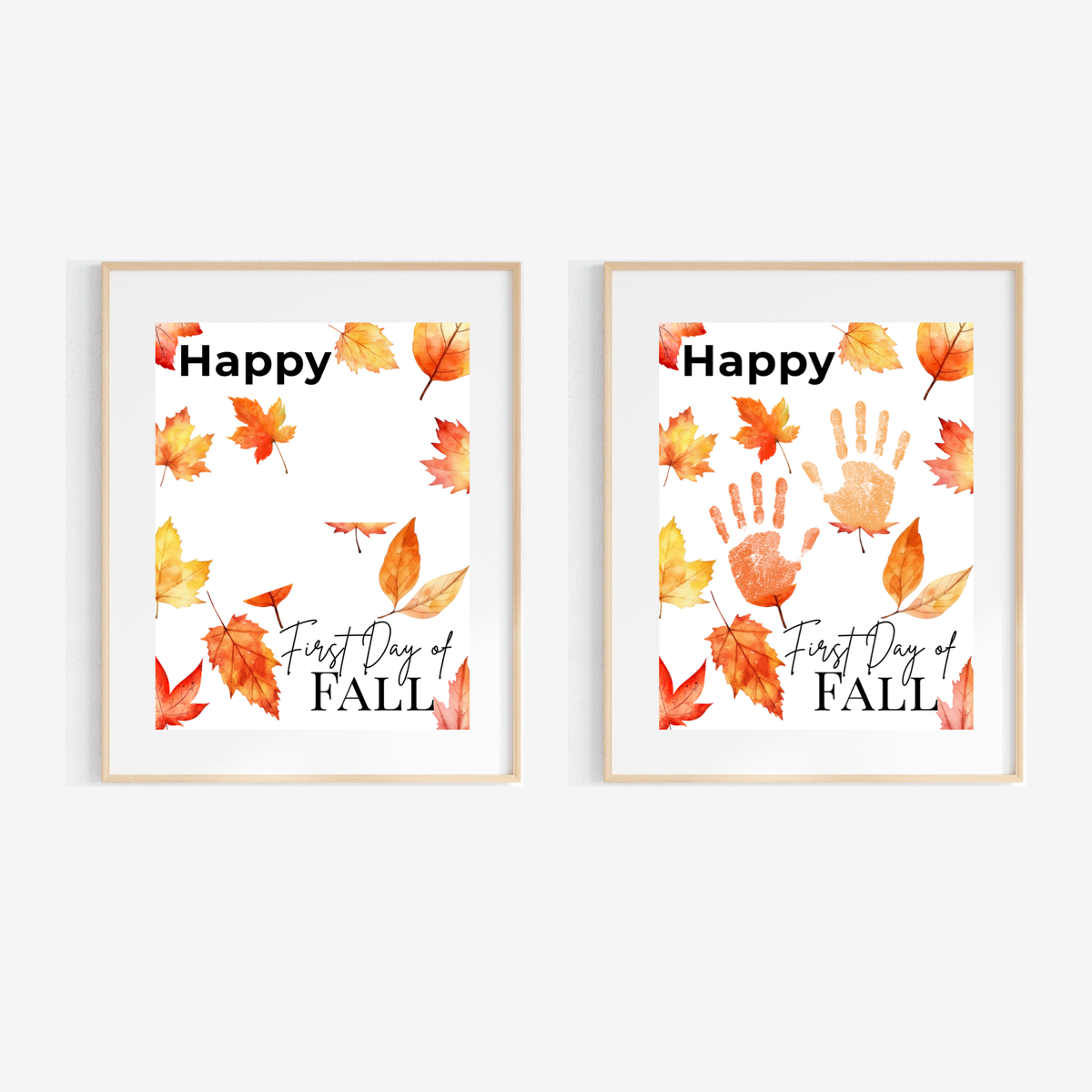 Happy First Day of Fall Handprint Craft | Autumn Keepsake Printable | Preschool Fall Handprint Activity | Classroom & Homeschool Fall Craft
