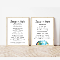 Classroom Rules Printable Poster Set | Classroom Decor | Preschool, Kindergarten & Elementary Classroom Expectations