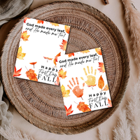 Christian First Day of Fall Handprint Craft Printable, Baby's First Fall Keepsake, God Made Every Leaf, Preschool Autumn Activity, Thanksgiving Craft