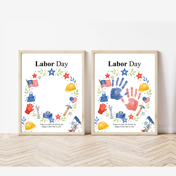 Labor Day Handprint Craft | Printable Labor Day Keepsake Activity for Preschool & Kindergarten