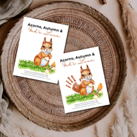 Christian Fall Squirrel Handprint Craft Printable | Acorns Autumn & God’s Love | Bible Fall Activity for Kids | 1 John 3:1 Keepsake