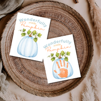 Blue Pumpkin Handprint Craft Printable | Wonderfully Made Pumpkin Keepsake | Fall Handprint Activity for Kids | Preschool Autumn Craft | Digital Download