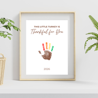 This Little Turkey Is Thankful for You Handprint Craft | Thanksgiving Keepsake Printable