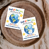God Picked You, God Picked Me Grandparents Day Handprint Craft Printable | Christian Grandparent Gift | Faith-Based Keepsake PDF