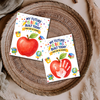 My Future Is Being Built Today Handprint Craft Printable | First Day of School Apple Keepsake | Preschool & Kindergarten PDF