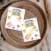 My Future Is Being Built Today Handprint Craft Printable | First Day of School Pencil Keepsake | Preschool & Kindergarten PDF