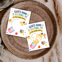 God's Hand Is Guiding Me This School Year Handprint Craft Printable | Christian First Day of School Keepsake