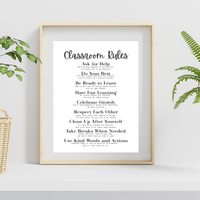 Classroom Rules Printable Poster Set | Classroom Decor | Preschool, Kindergarten & Elementary Classroom Expectations