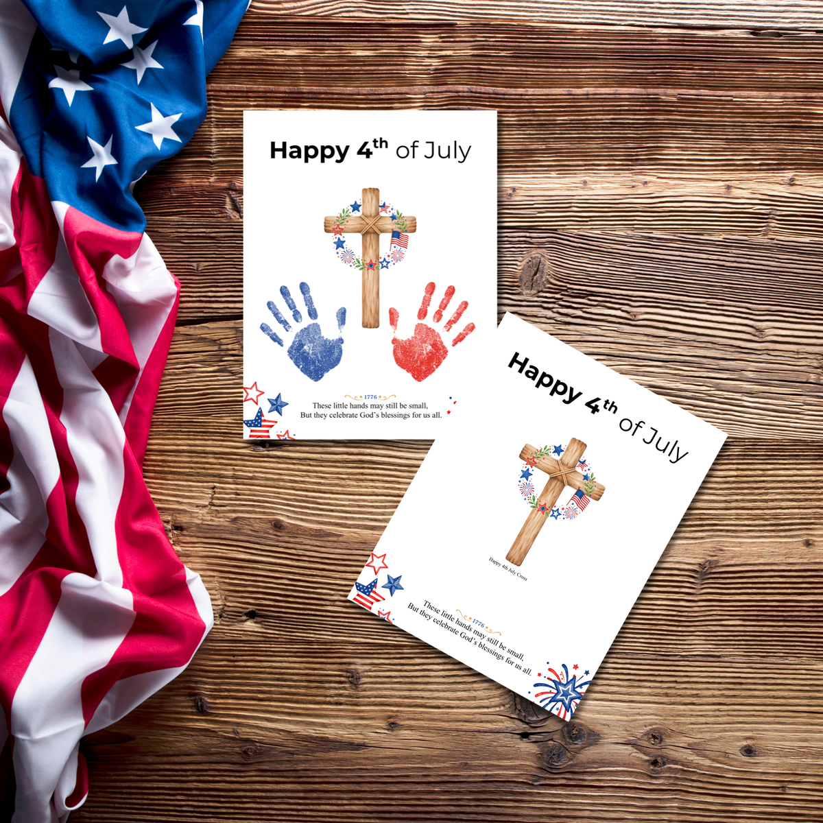 Christian 4th of July Handprint Craft for Kids | Patriotic Preschool & Kindergarten Activity | Faith-Based Printable