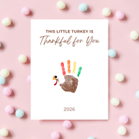This Little Turkey Is Thankful for You Handprint Craft | Thanksgiving Keepsake Printable