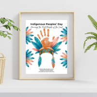 Indigenous Peoples' Day Handprint Craft | Native American Heritage Printable | Preschool & Kindergarten Keepsake Activity