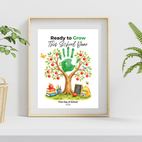 Ready to Grow This School Year Handprint Craft Printable, First Day of School Keepsake, Apple Tree Handprint Activity, Preschool Kindergarten PDF
