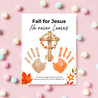 Fall for Jesus Cross Handprint Craft | Christian Fall Printable | Autumn Keepsake for Kids