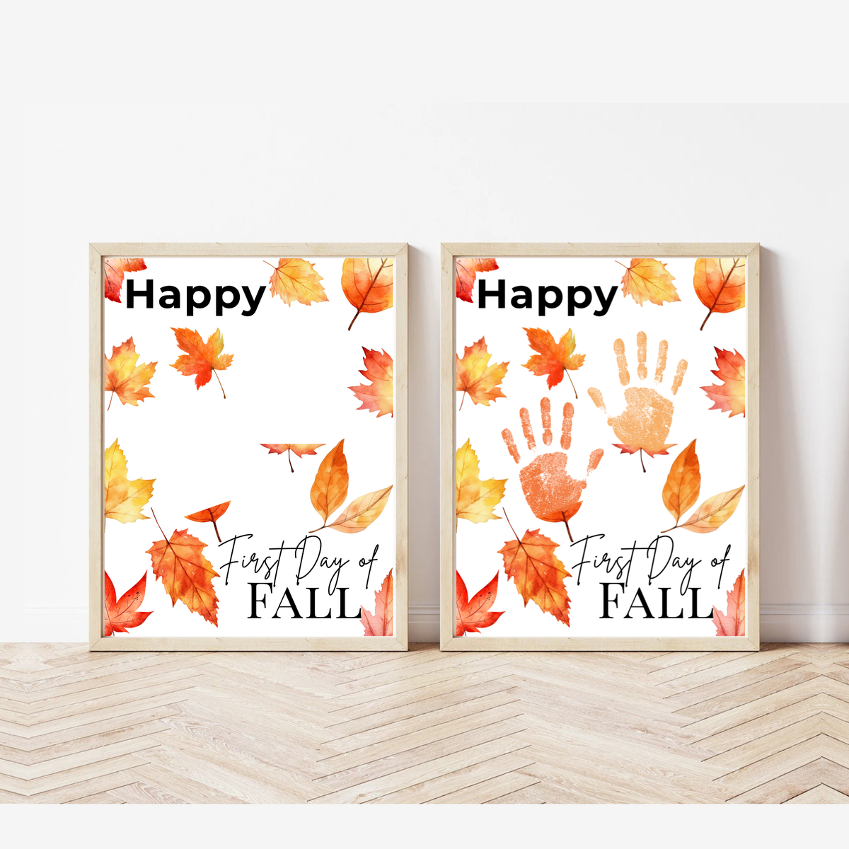 Happy First Day of Fall Handprint Craft | Autumn Keepsake Printable | Preschool Fall Handprint Activity | Classroom & Homeschool Fall Craft